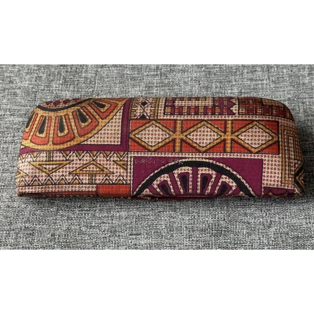 Mid Century Mod Eyeglass Case From England Geometric Retro True Vintage
